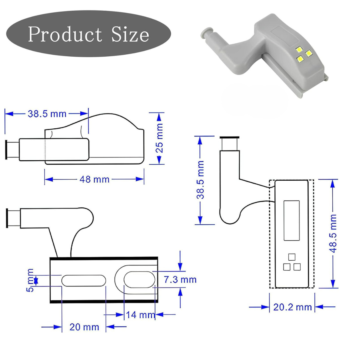 LumiHinge™ – 4 Cabinet Sensor Light for Easy Visibility (50% Off)