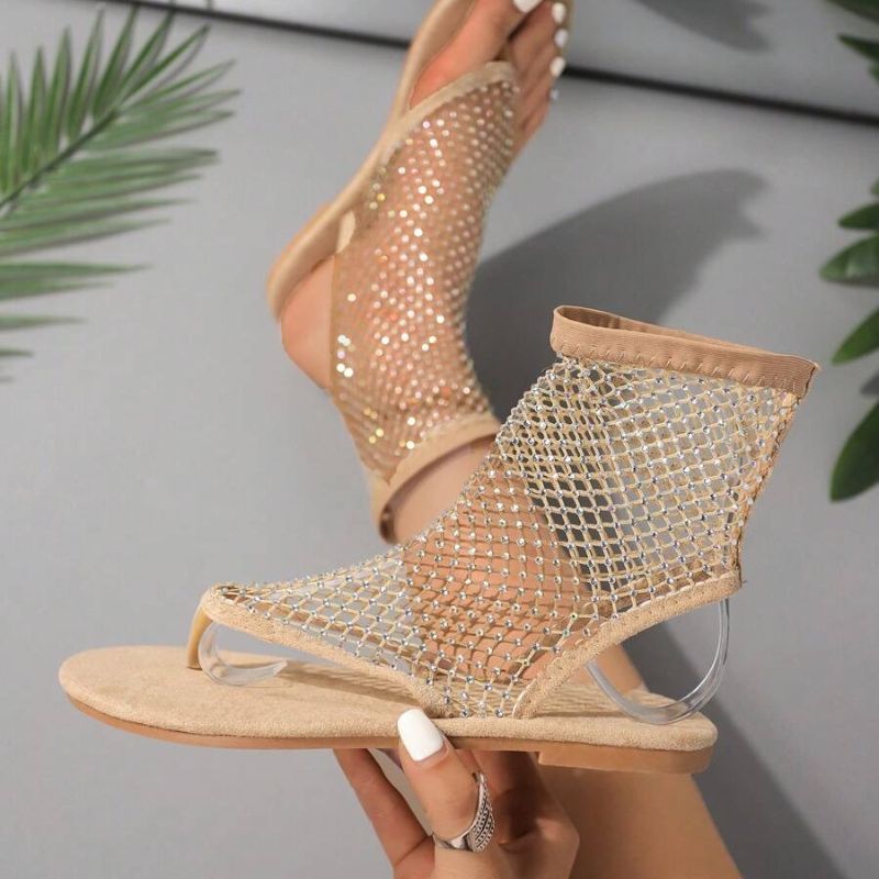 Virelle™ - Mesh Diamond Sexy Lace Flat Sandals (60% Off)