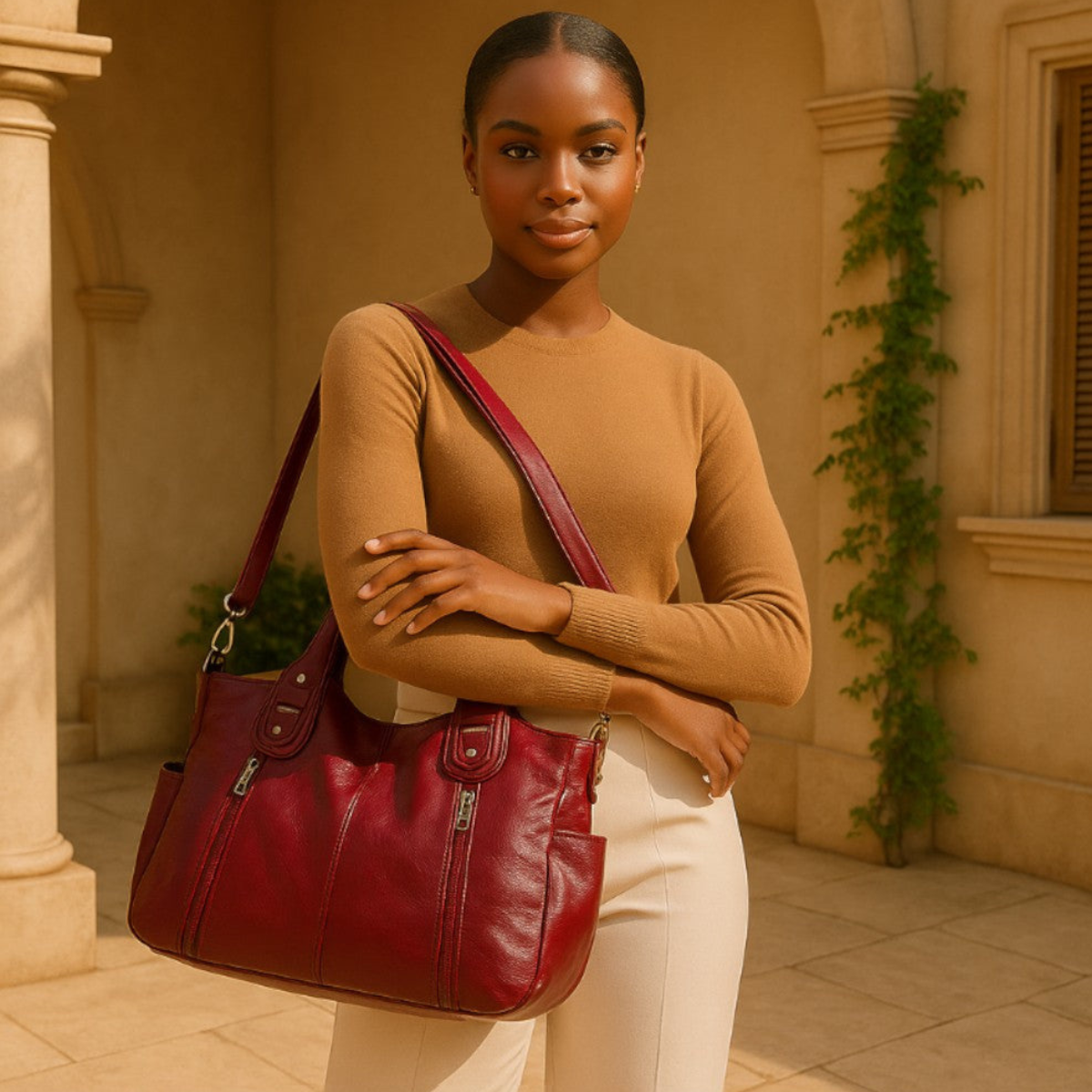 Silviné™ – PU Leather Tote Bag (50% Off)