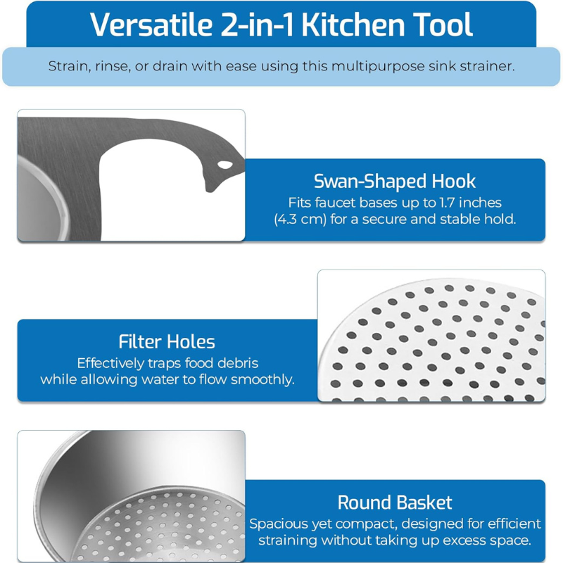 Swanlet™ - Corner Strainer Basket Keeps Sinks Clear (50% Off)