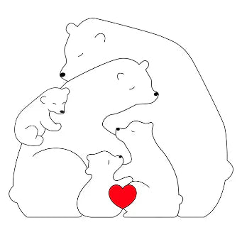 Cubunity™ – Personalized Wooden Bears Family Puzzle Gifts (50% Off)