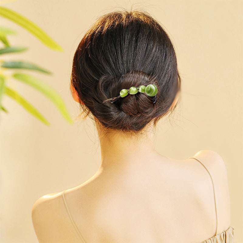 Perlune™ – 5 Cat's Eye Bead Twist Hair Clips (50% Off)