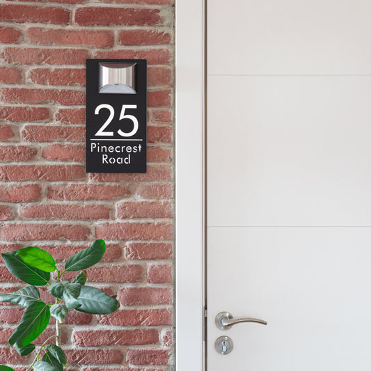 Havenlit™ - Personalized Solar Modern Door Plaque