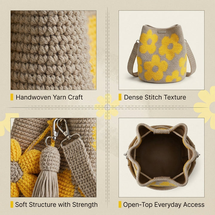 Bloomara – Handmade Crochet Flower Tote Bag