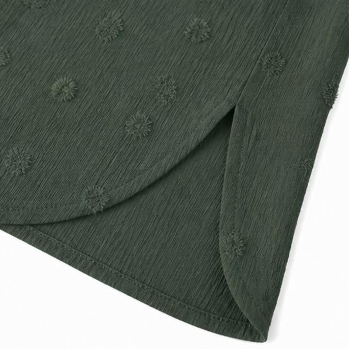Veluna™ Relaxed Textured Shirt-Dress for Easy Days