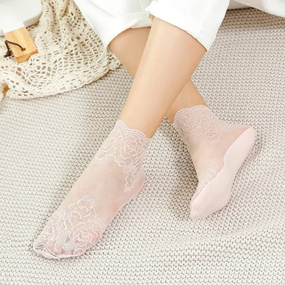 Feeluxe™ - Elegant Lace Socks From Cool, Breathable Mesh (60% Off)