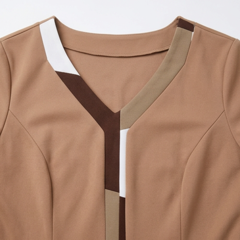 Lunavia™ Elegant Color-Block Peplum Set for Effortless Polish