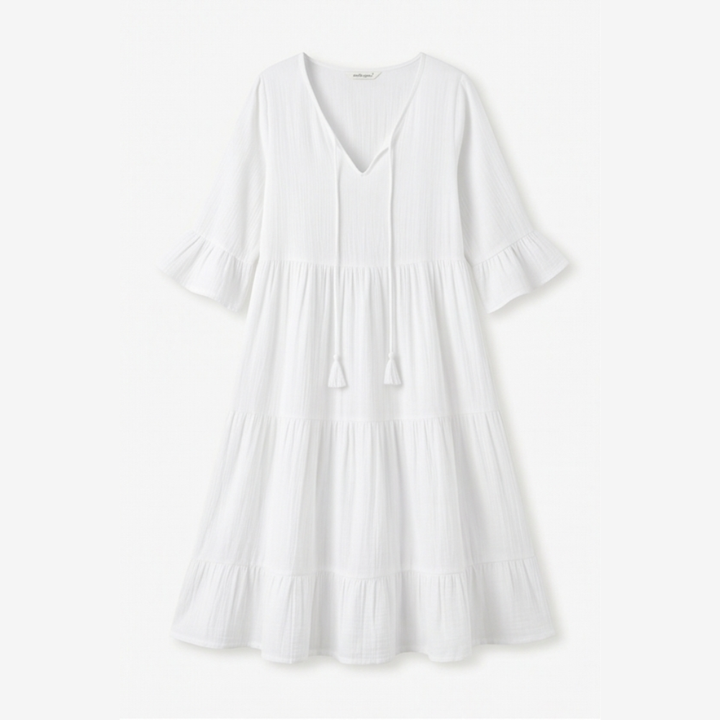 Solera™ – Breezy V-Neck Cotton Dress