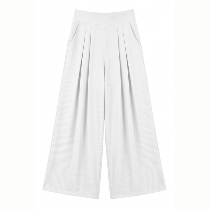 Curvella™ – Flowy Pleated Palazzo Pants for Curvy Comfort