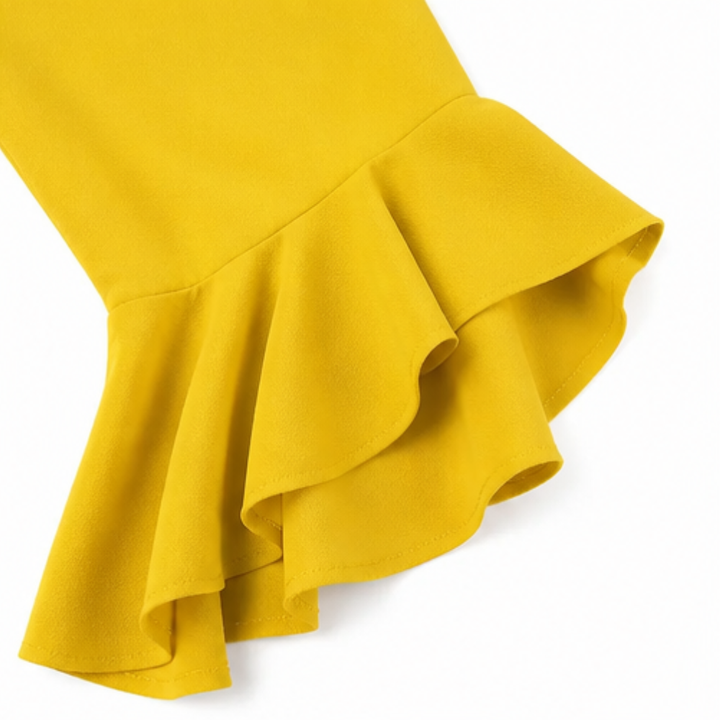 Hilaria™ – Statement Bell Sleeve Mini Dress