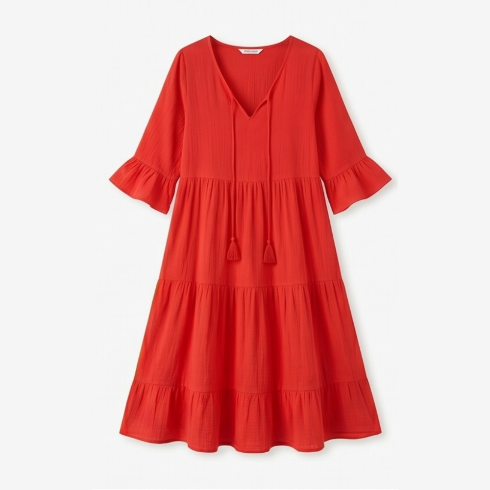 Solera™ – Breezy V-Neck Cotton Dress