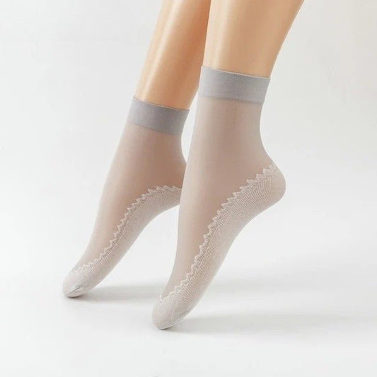 Feeluxe™ - Silky Anti-Slip Cotton Socks (5+5 Free)