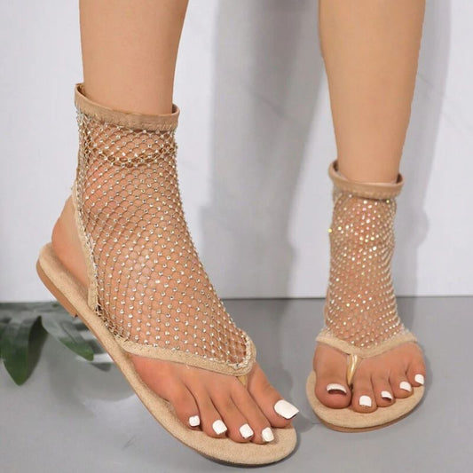 Virelle™ - Mesh Diamond Sexy Lace Flat Sandals (60% Off)