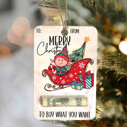Givelle™ – Wooden Christmas Gift Money Holder