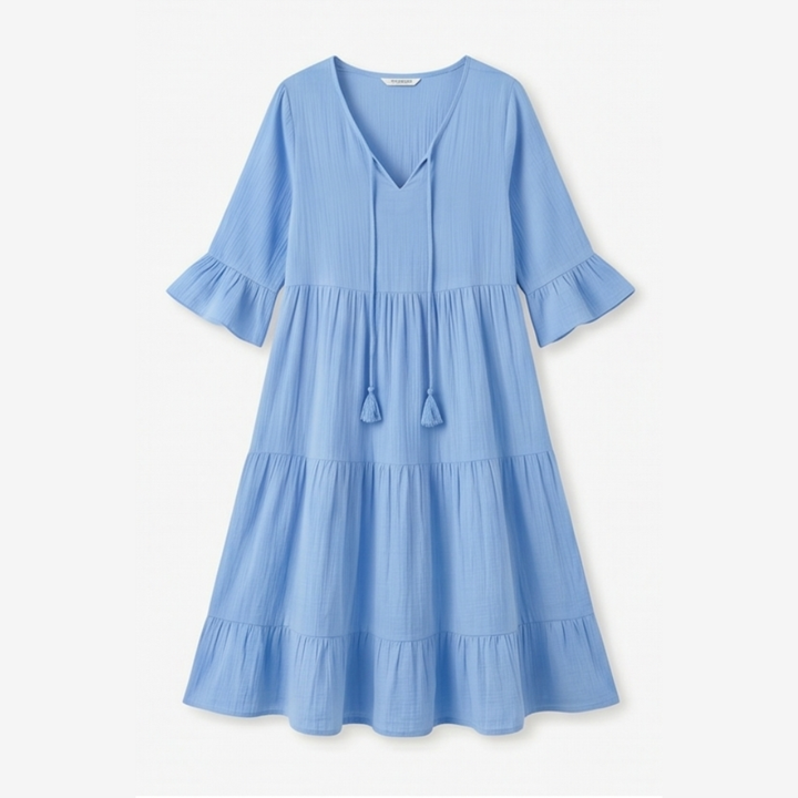 Solera™ – Breezy V-Neck Cotton Dress