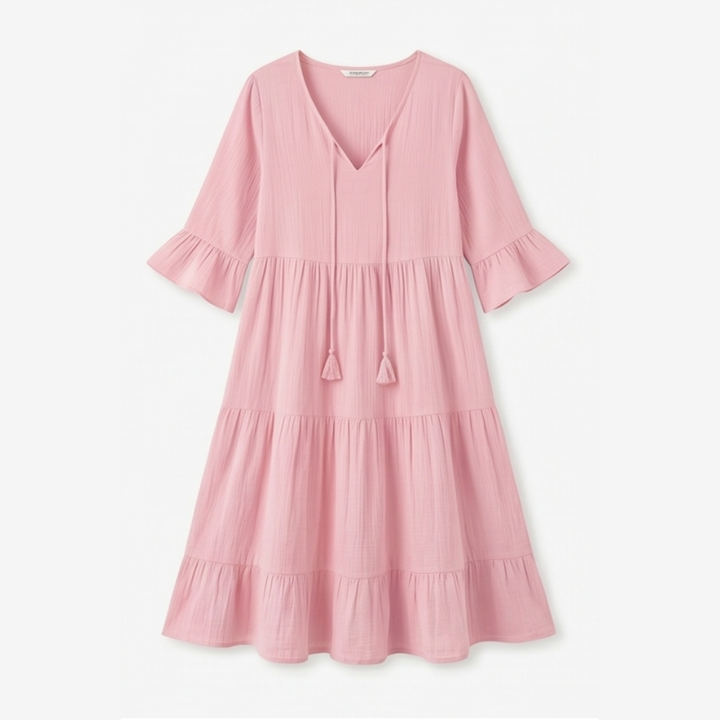 Solera™ – Breezy V-Neck Cotton Dress