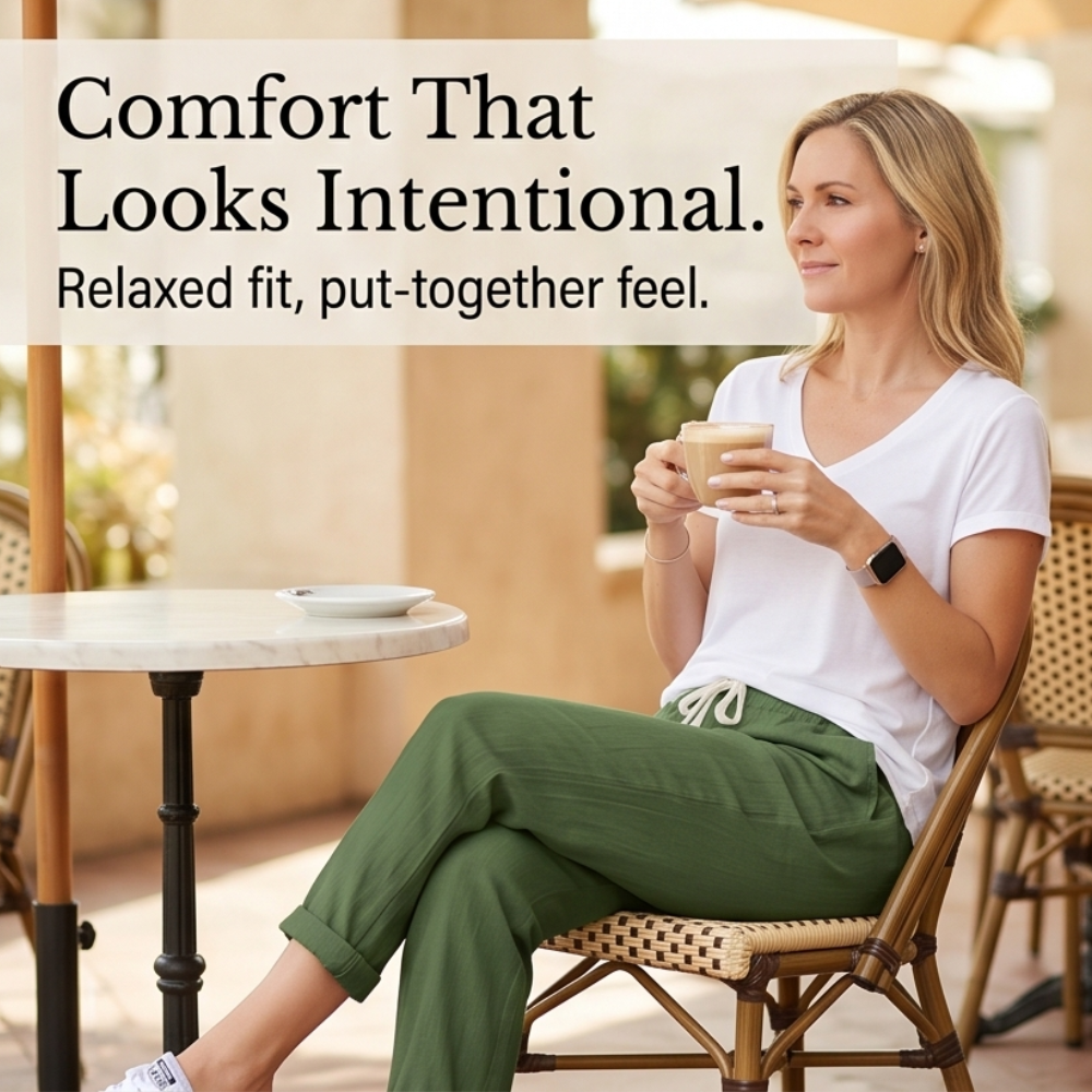Lirenza™ – Soft Linen Ankle Pants for Everyday Wear