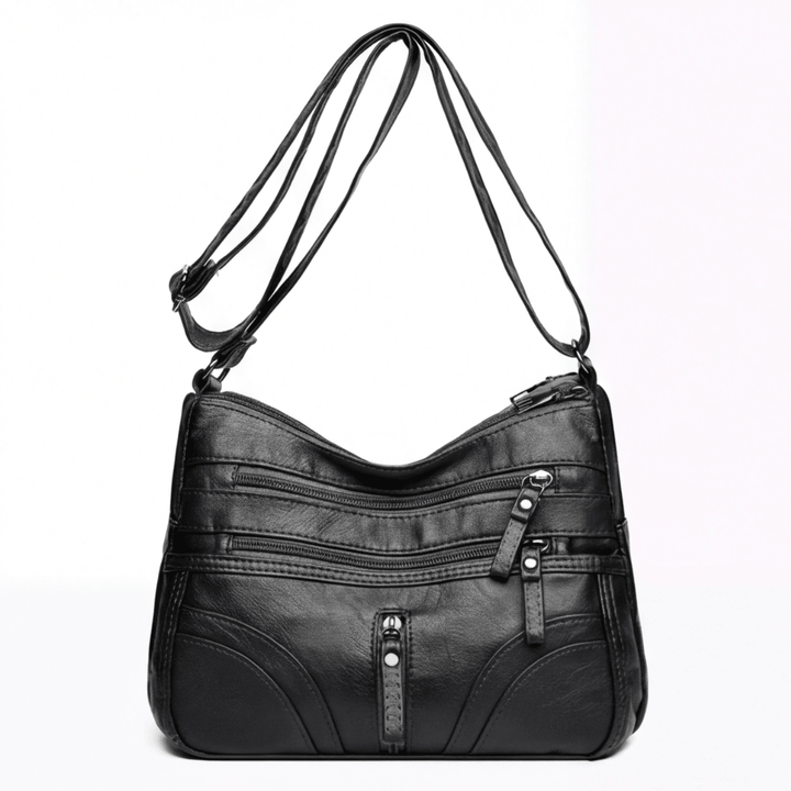 Caressa™ – Soft Leather Multi Pocket Crossbody Bag