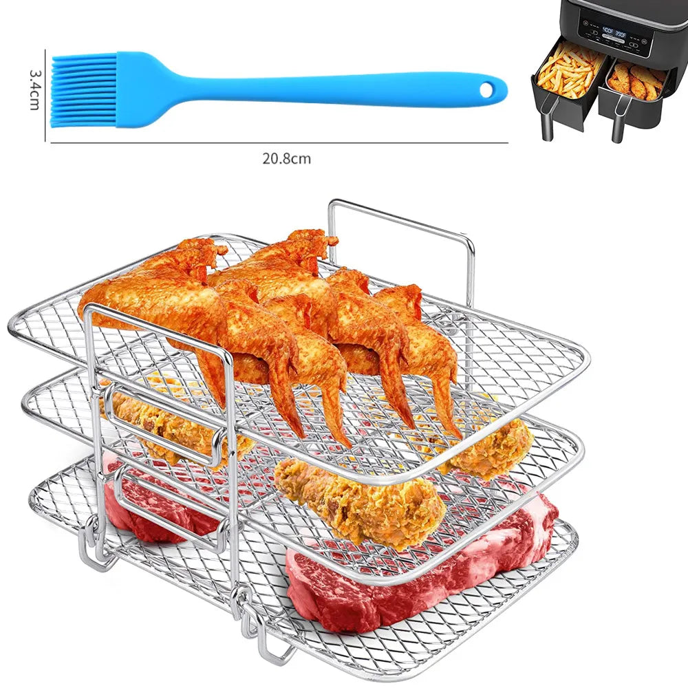 Cravell™ – Stackable Cooking Rack for Even Air Frying (50% Off)