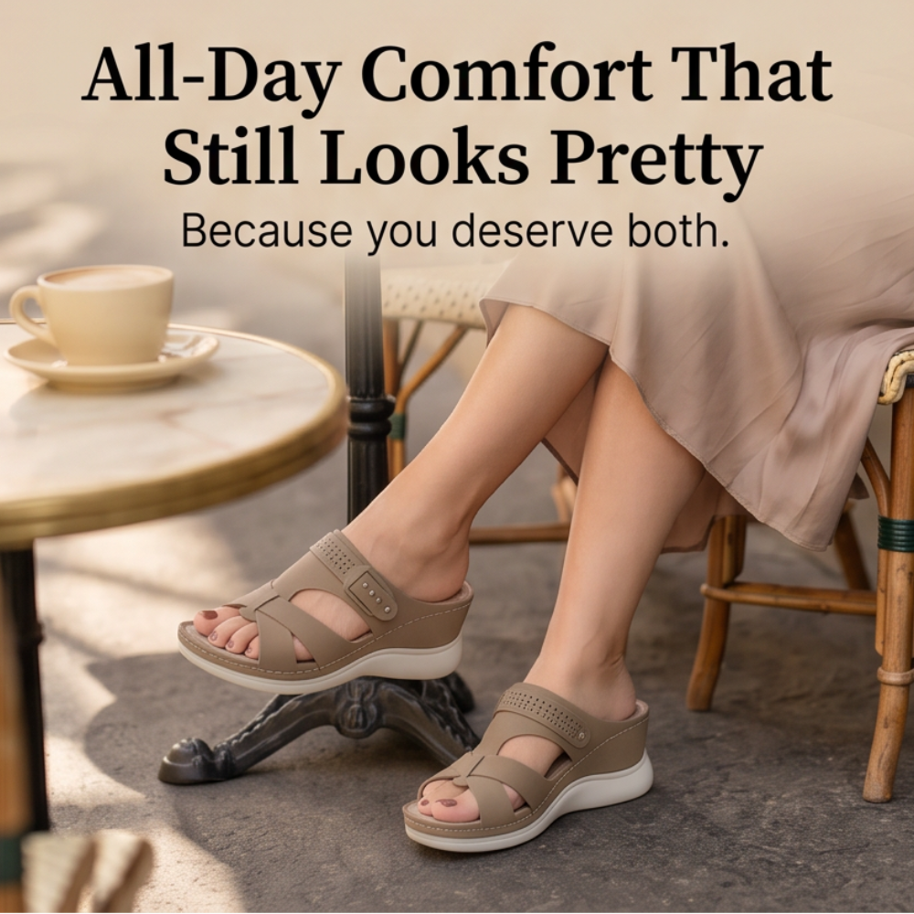 CloudLift™ – Orthopedic Wedge Sandals for All-Day Comfort