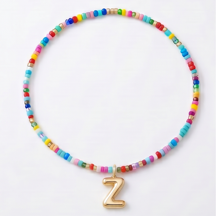 Liora™ Colorful Beaded Initial Necklace
