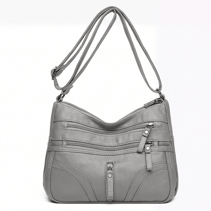 Caressa™ – Soft Leather Multi Pocket Crossbody Bag