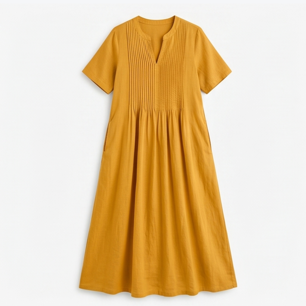 Wren™ – Pin-Tuck Maxi Dress with Pockets