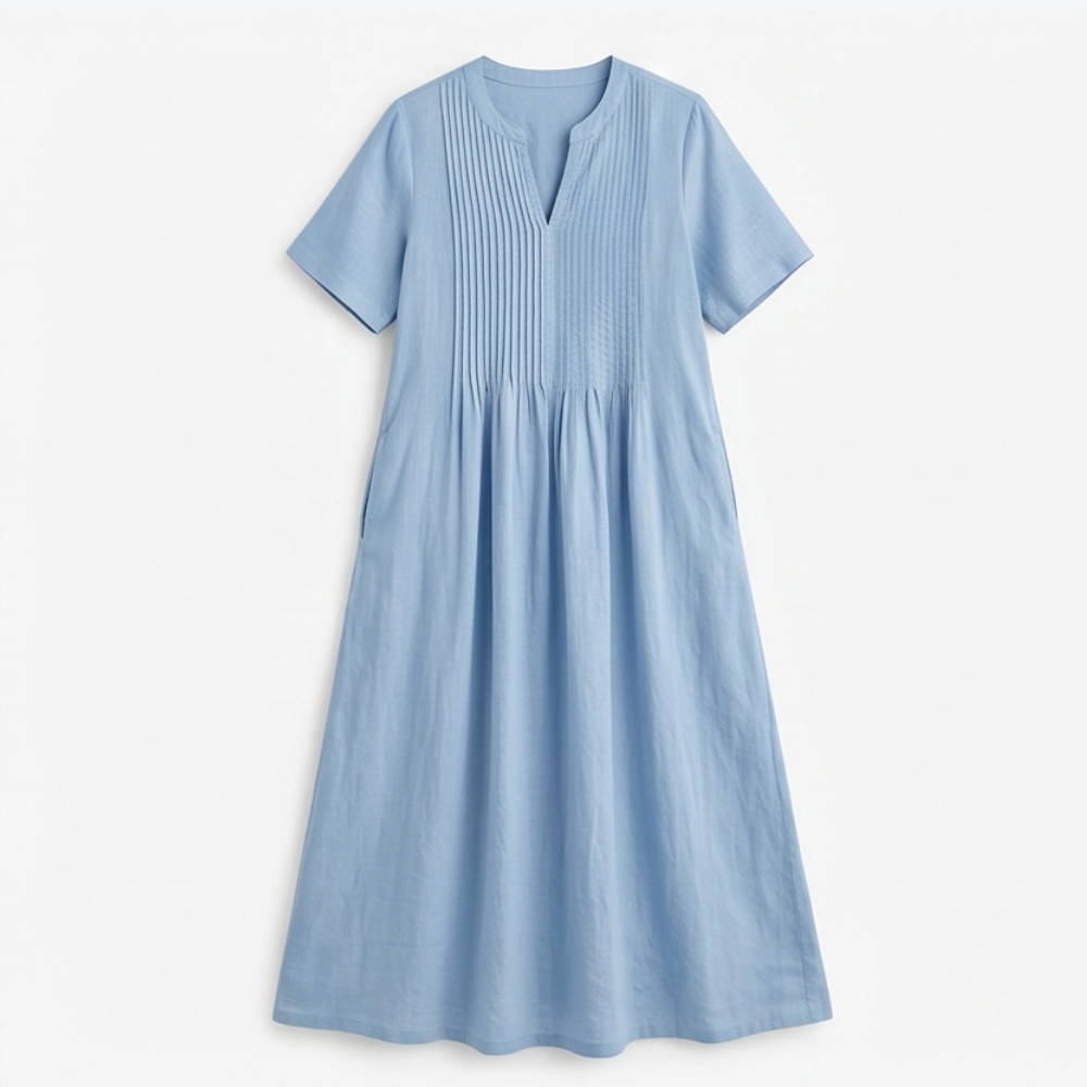 Wren™ – Pin-Tuck Maxi Dress with Pockets