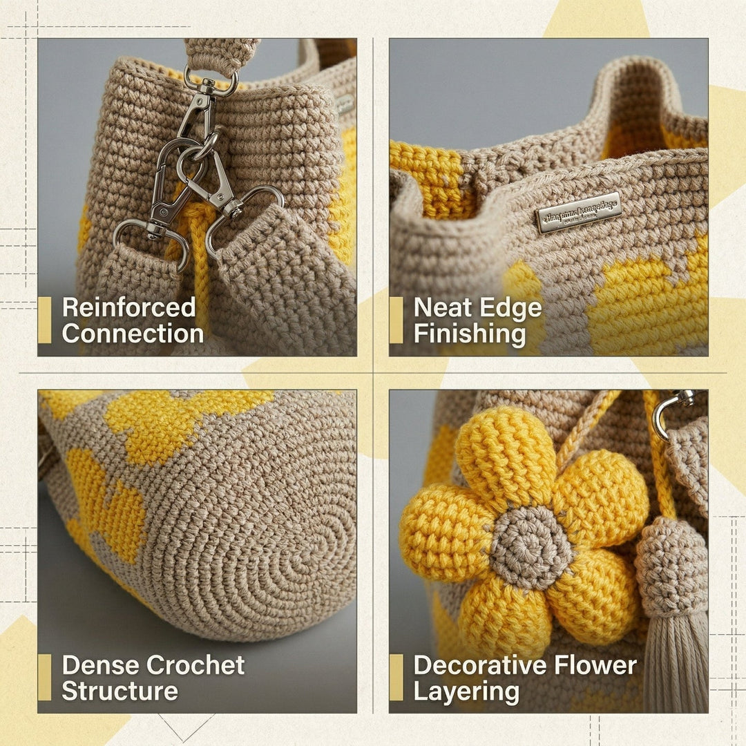 Bloomara – Handmade Crochet Flower Tote Bag