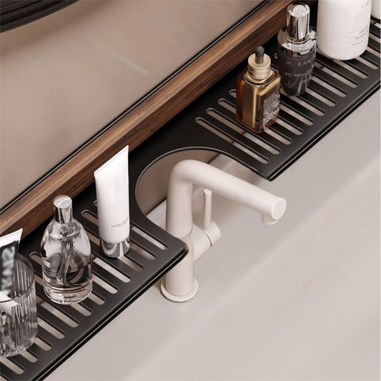 Tiera™ – Premium Walnut Wood Faucet Shelf (50% Off)