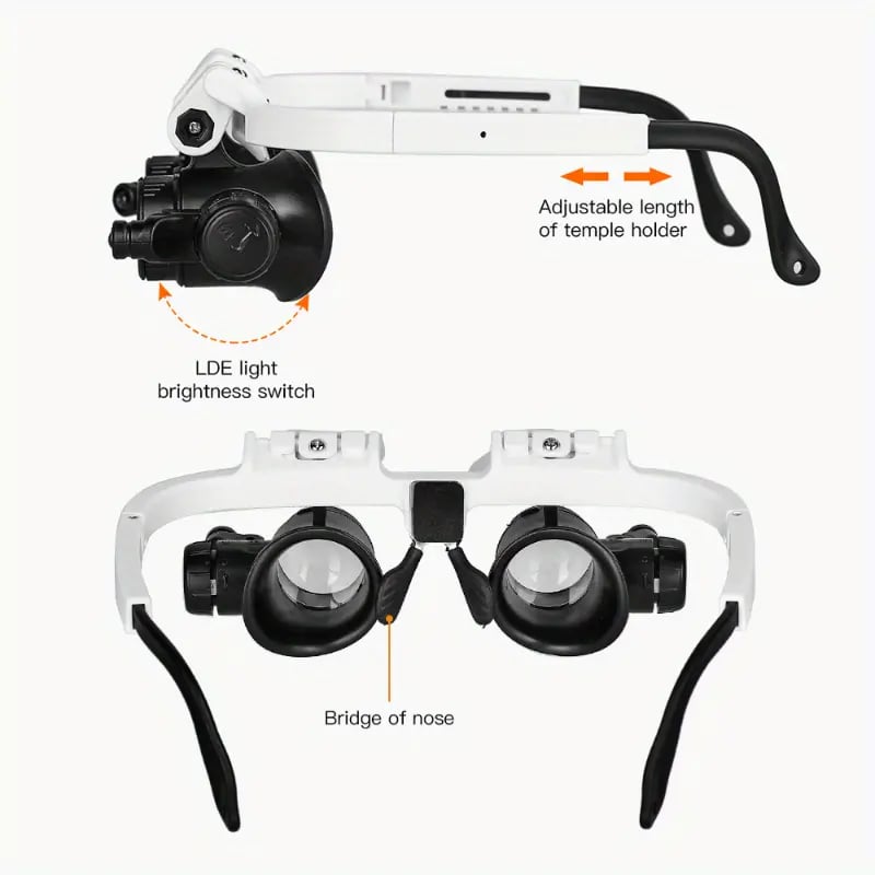 MagniPro™ – LED Magnifying Glasses with Interchangeable Lenses (50% Off)