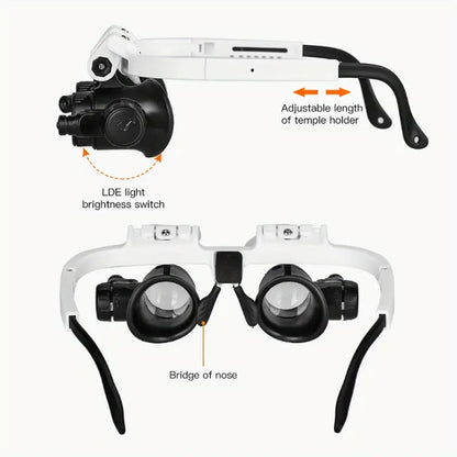MagniPro™ – LED Magnifying Glasses with Interchangeable Lenses (50% Off)