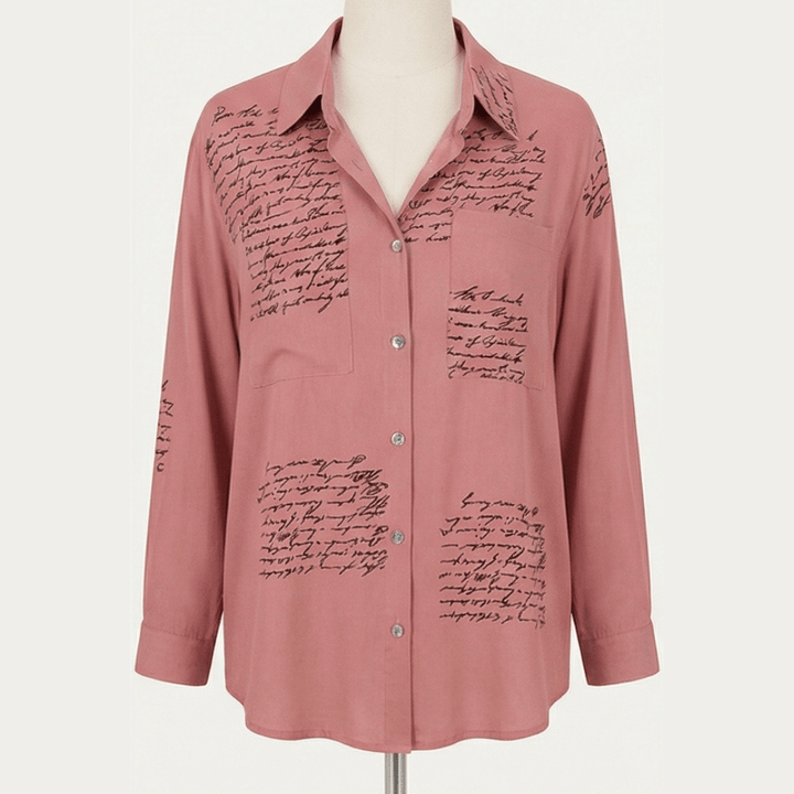 Letterelle™ – Handwritten Script Viscose Blouse