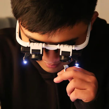 MagniPro™ – LED Magnifying Glasses with Interchangeable Lenses (50% Off)