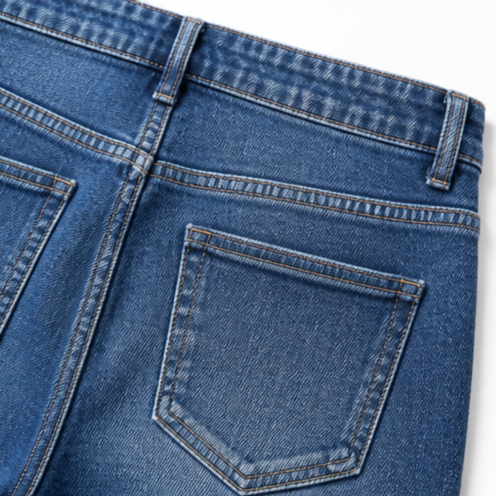 Denvie™ High-Waisted Crossover Straight-Leg Jeans