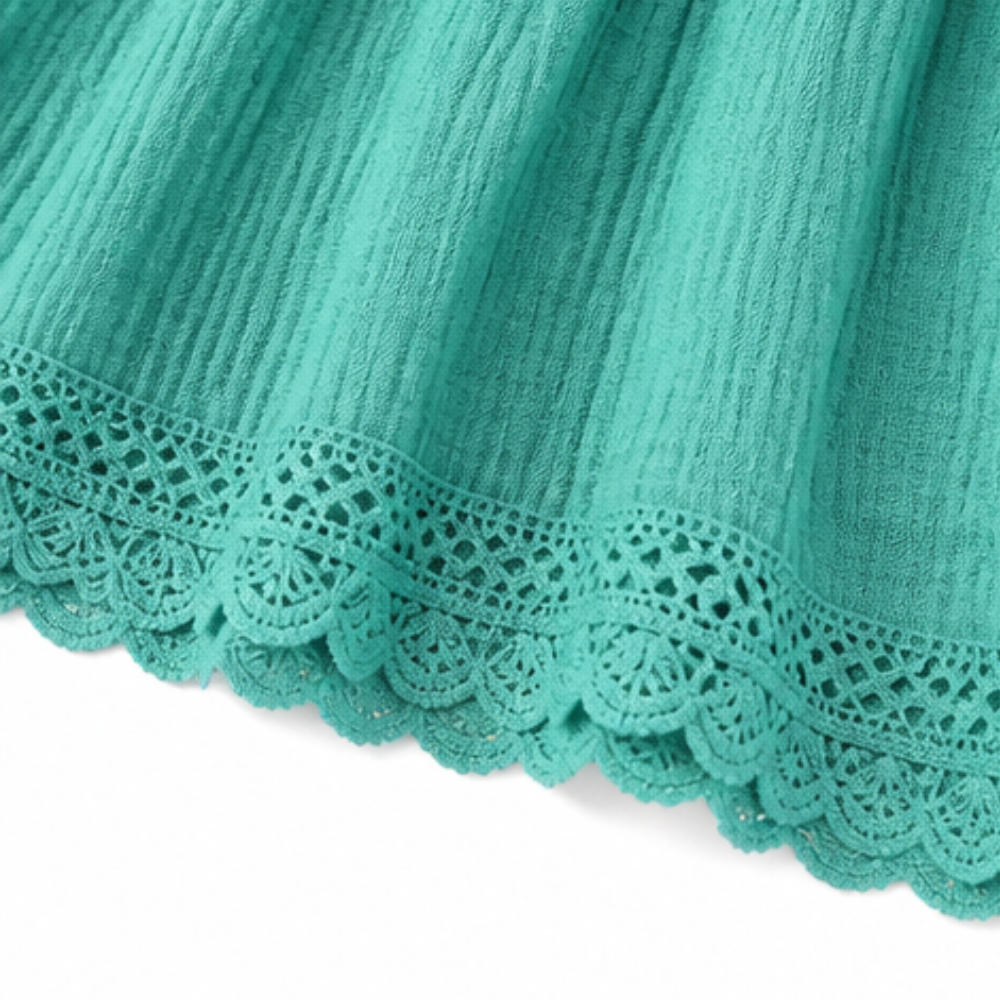 Sundara™ Tiered Lace Midi Dress with Hidden Pockets