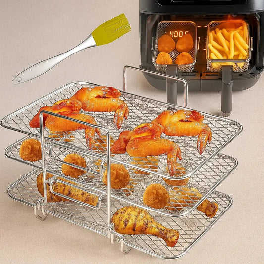 Cravell™ – Stackable Cooking Rack for Even Air Frying (50% Off)