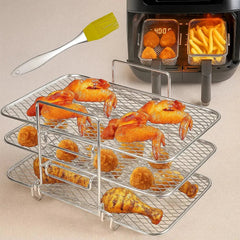 Cravell™ – Stackable Cooking Rack for Even Air Frying (50% Off)