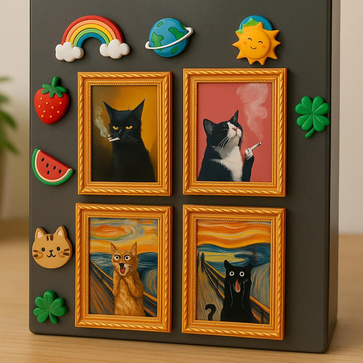 Meowments™ – Decorative Cat Frame Magnets (ALL 4 pieces)