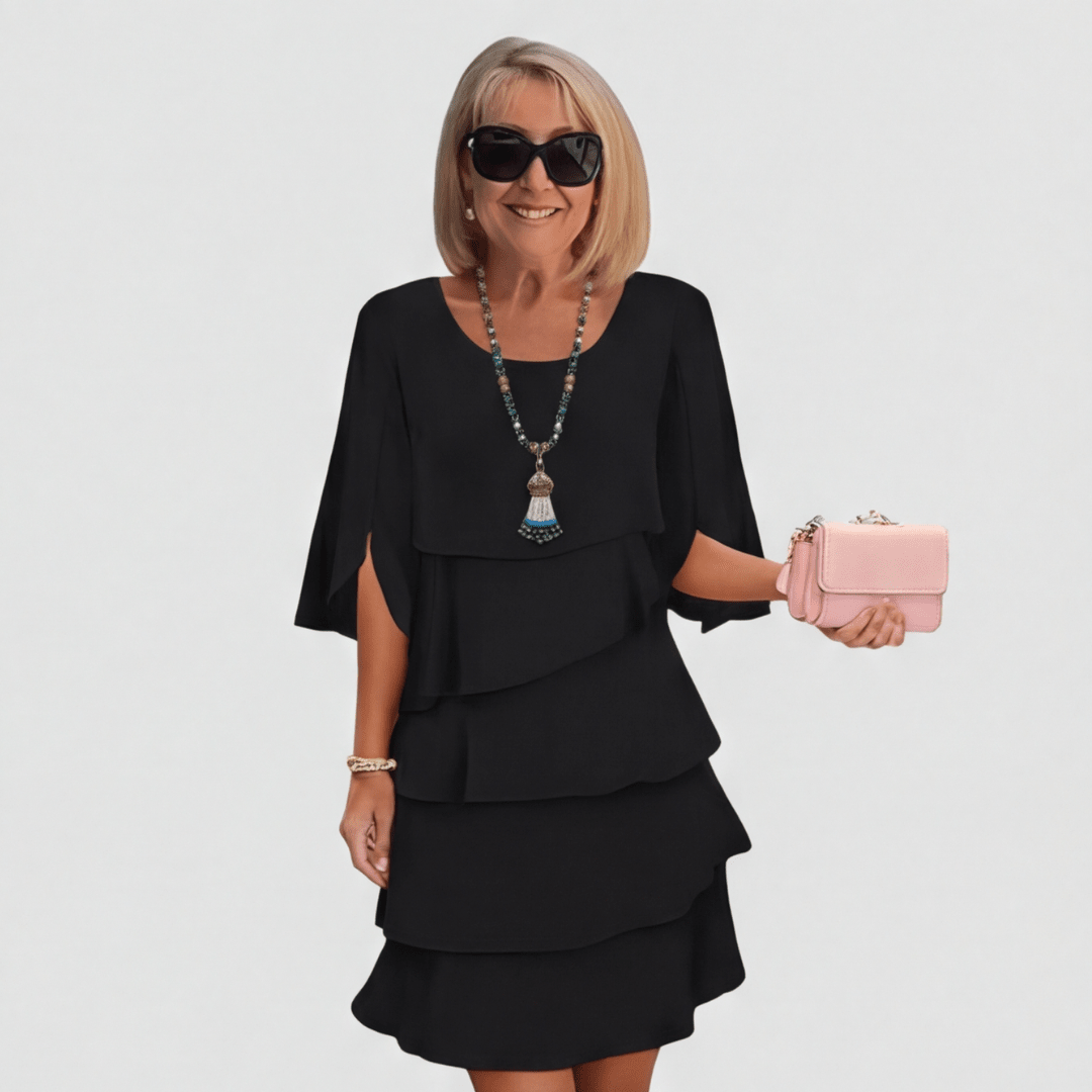 Florelle™ Elegant Layered Ruffle Dress