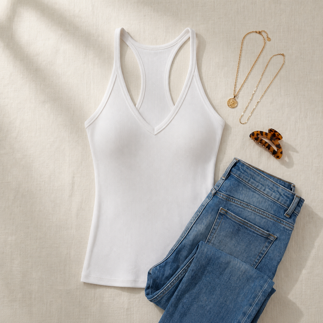 Lunella™ Ribbed V-Neck Tank