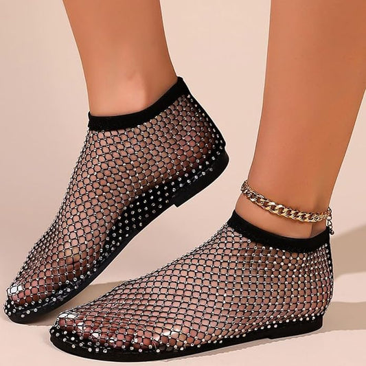 Luxiva™ - LX+ Shimmer Step Rhinestone Flats (60% Off)