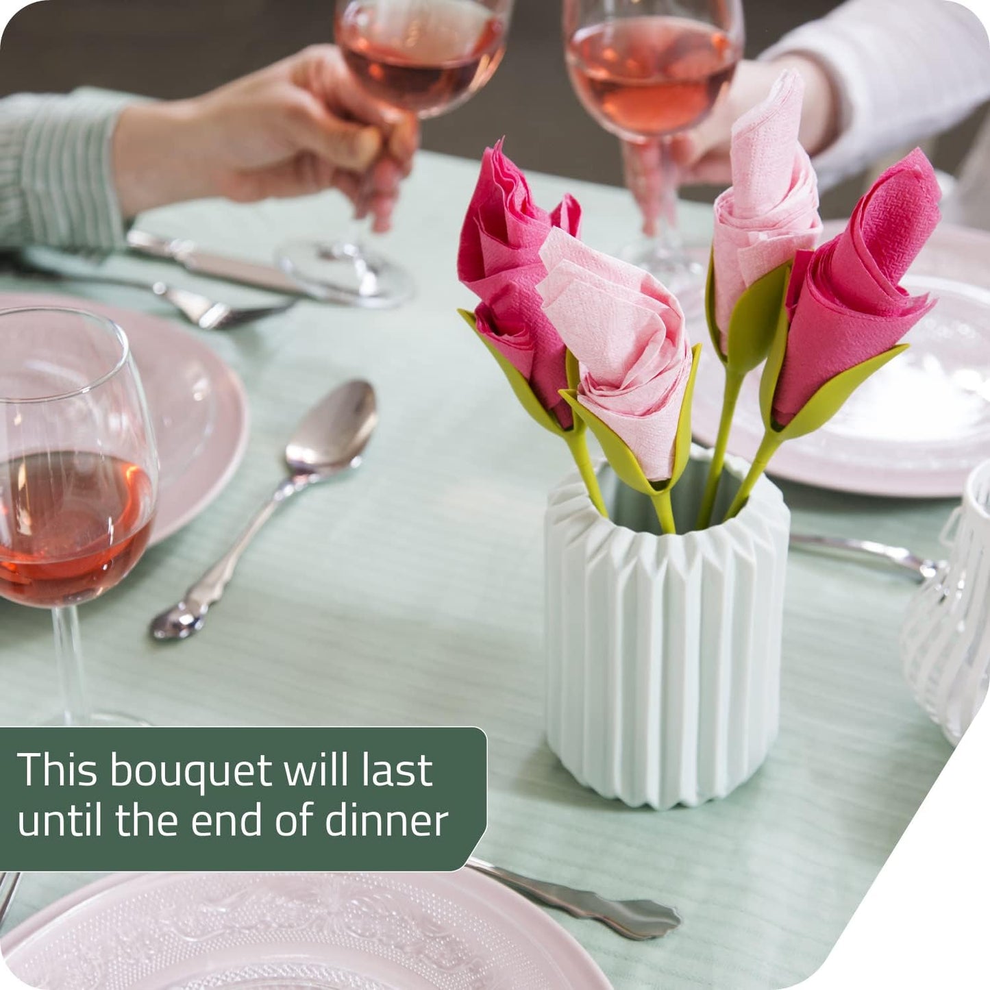 Florenza™ - Roll Napkins into Elegant Flowers (2 Pcs)