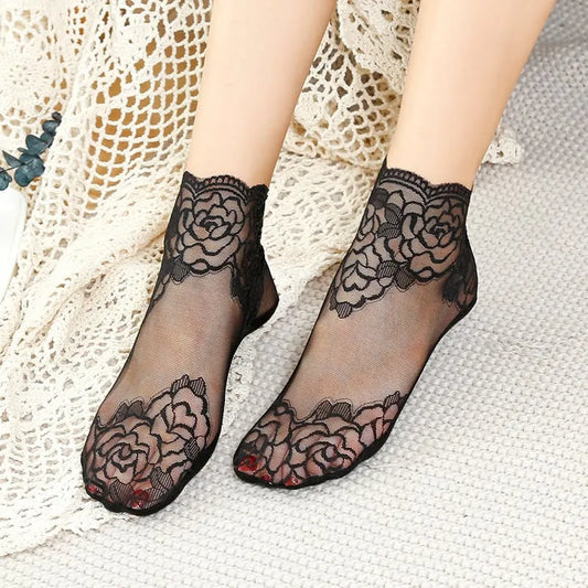 Feeluxe™ - Elegant Lace Socks From Cool, Breathable Mesh (60% Off)
