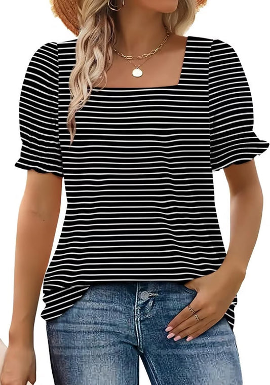 Easeen™ - Comfy, Covered & Square-Neck Top (50% Off)