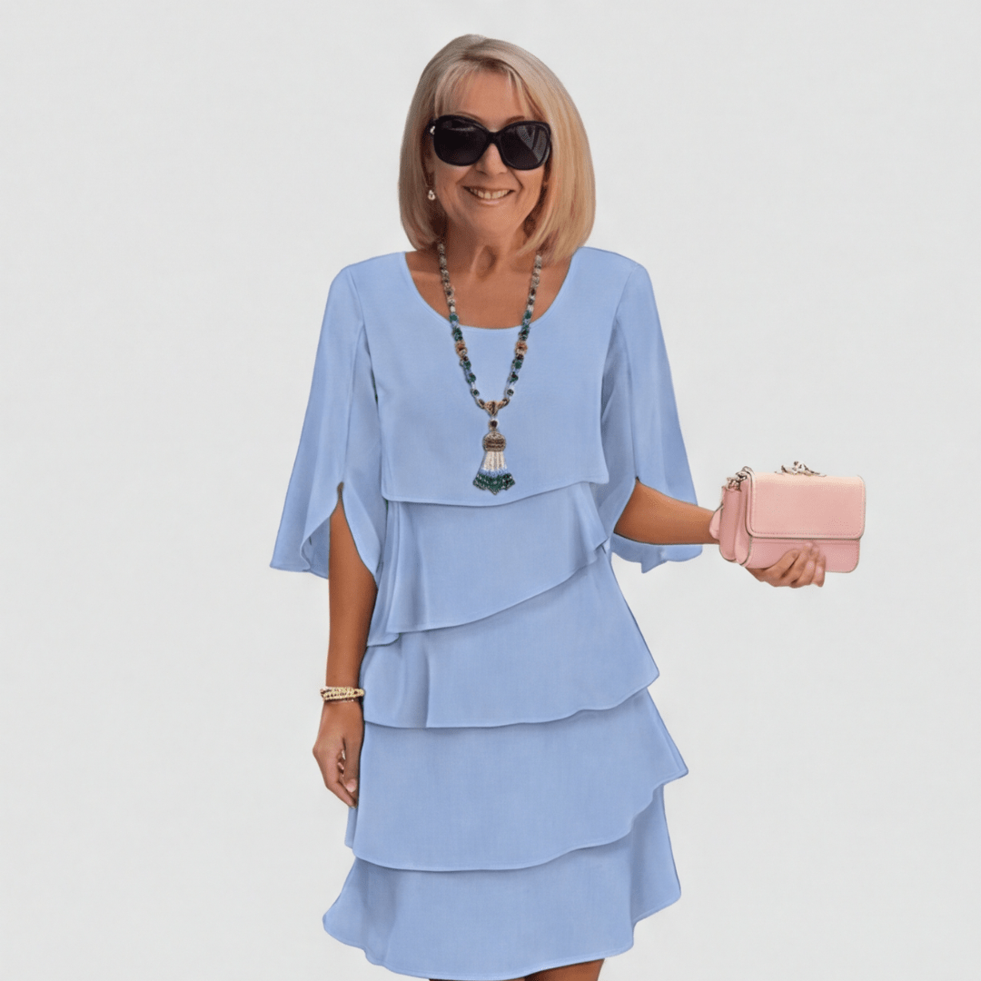 Florelle™ Elegant Layered Ruffle Dress