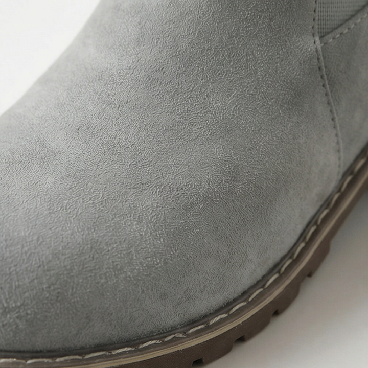Stridella™ – Suede Look Buckle Ankle Booties