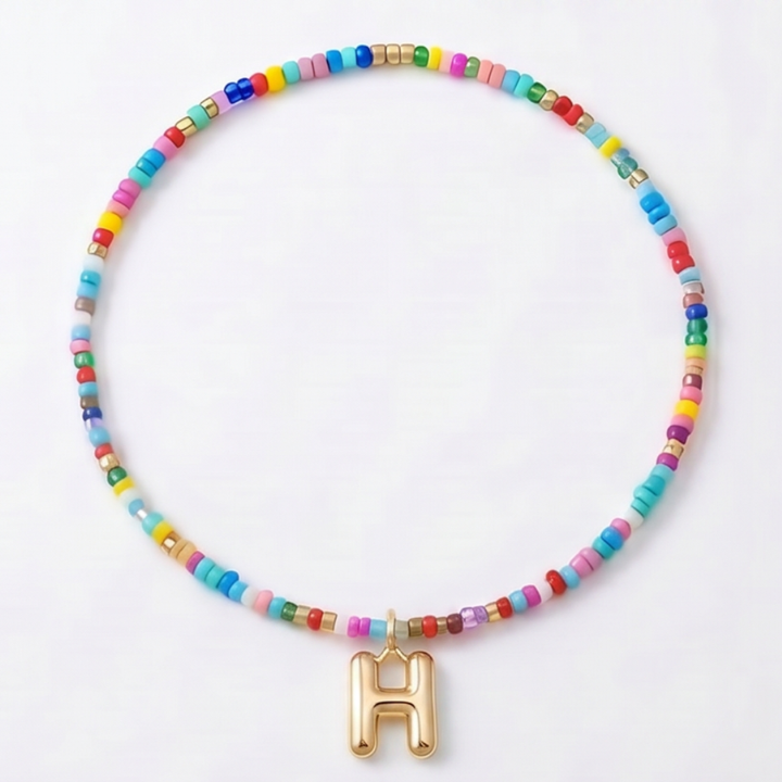 Liora™ Colorful Beaded Initial Necklace