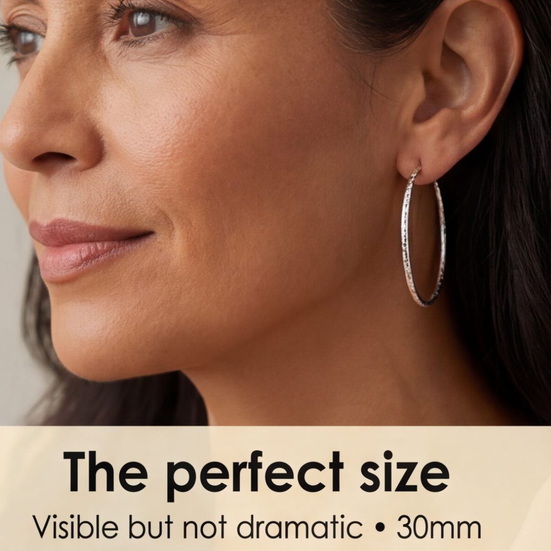 Lumara™ - Diamond-Cut Hoop Earrings