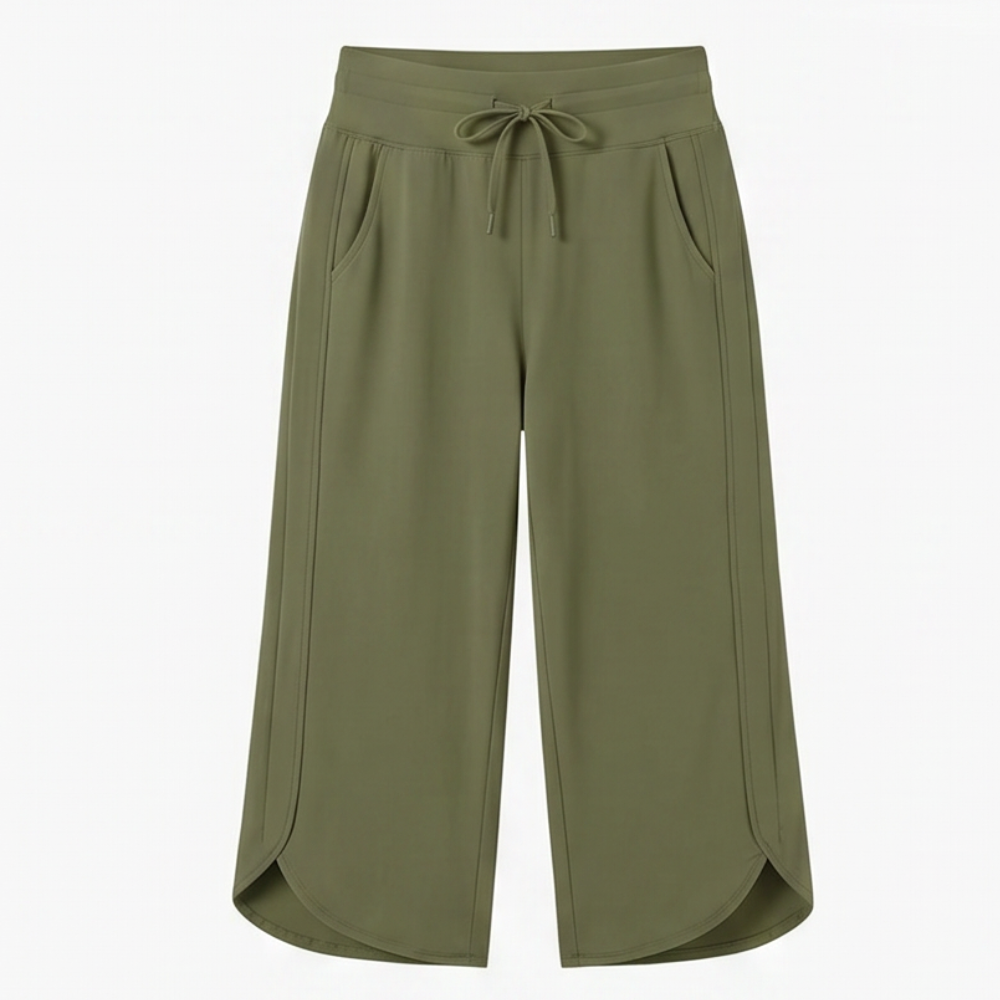 Lunavia™ Wide-Leg Tulip-Hem Capri Pants with Pockets